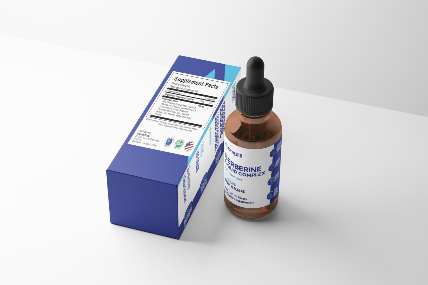 Amplifi Berberine Liquid Complex - Vitamin Place - Energy & Circulation