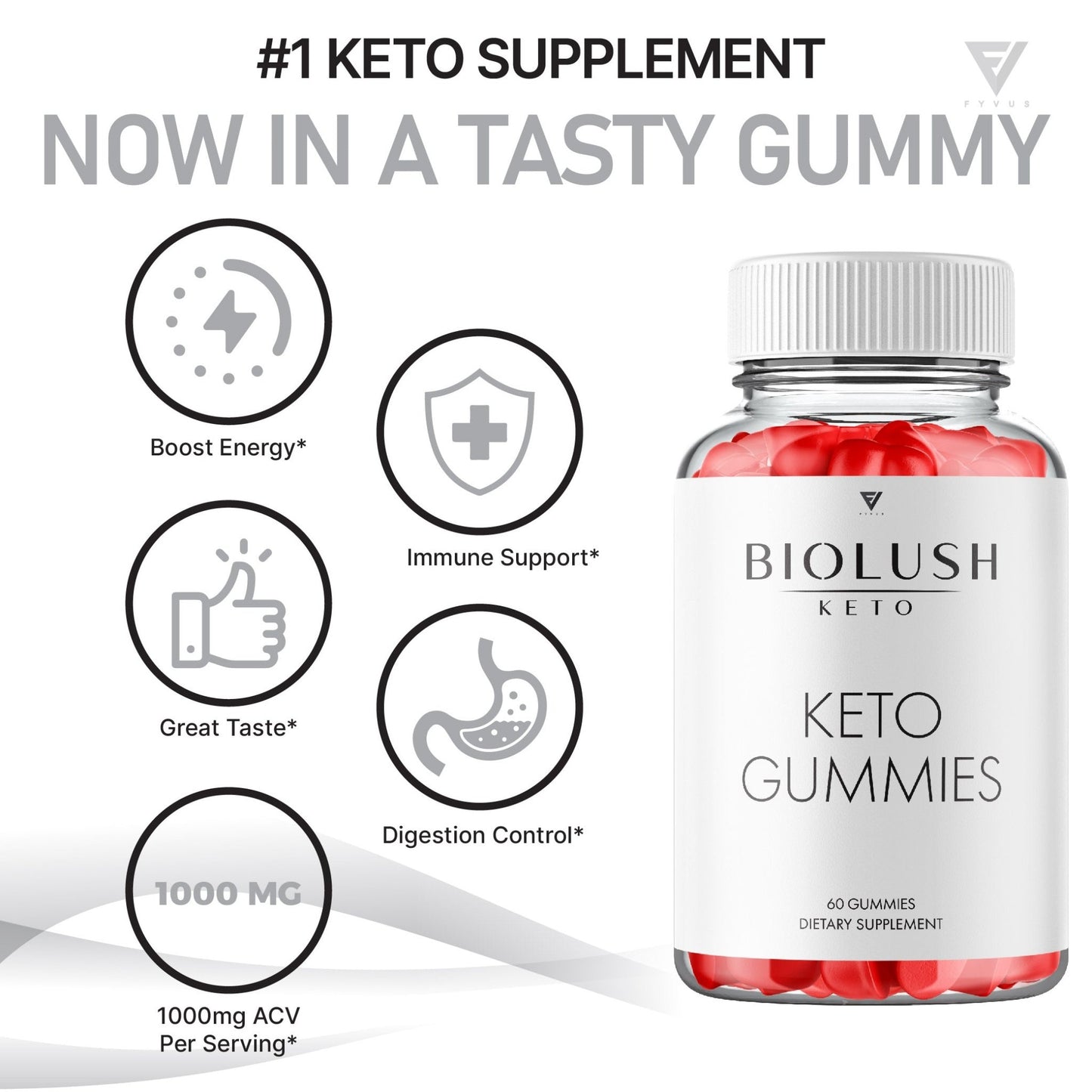 Biolush Keto - Keto ACV Gummies - Vitamin Place - Apple Cider Vinegar Gummies