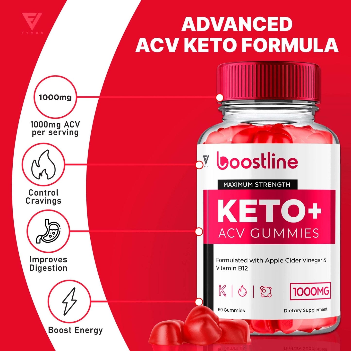 Boostline - Keto ACV Gummies - Vitamin Place - Apple Cider Vinegar Gummies