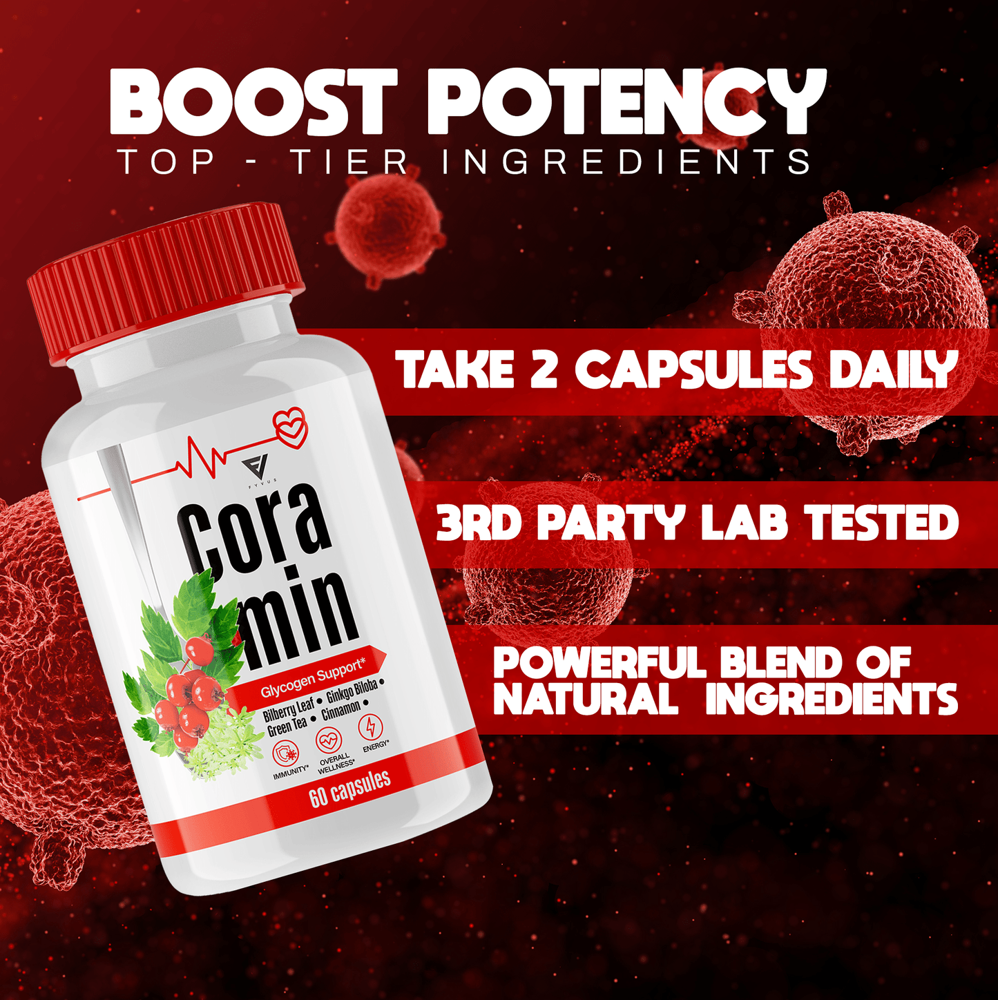 Coramin Glycogen Support Capsules - Vitamin Place - Blood Sugar Capsules