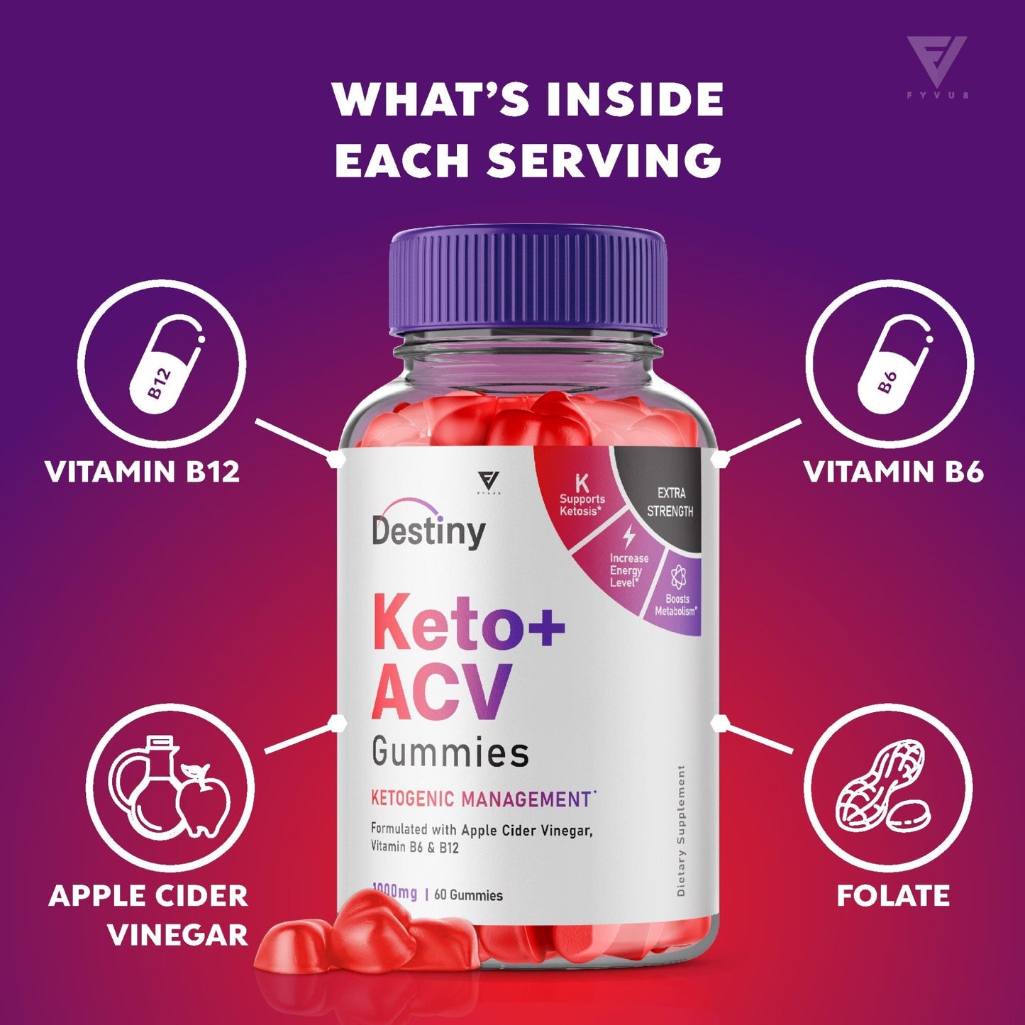 Destiny - Keto ACV Gummies - Vitamin Place - Apple Cider Vinegar Gummies