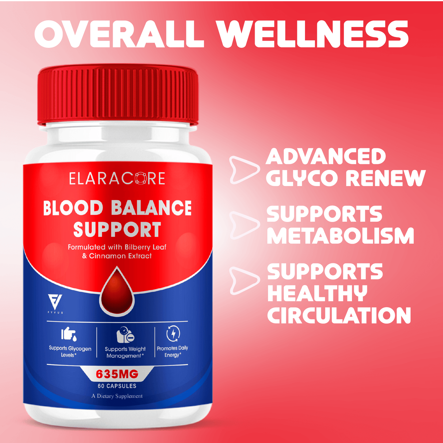 Elaracore Glycogen Support Capsules - Vitamin Place - Blood Sugar Capsules