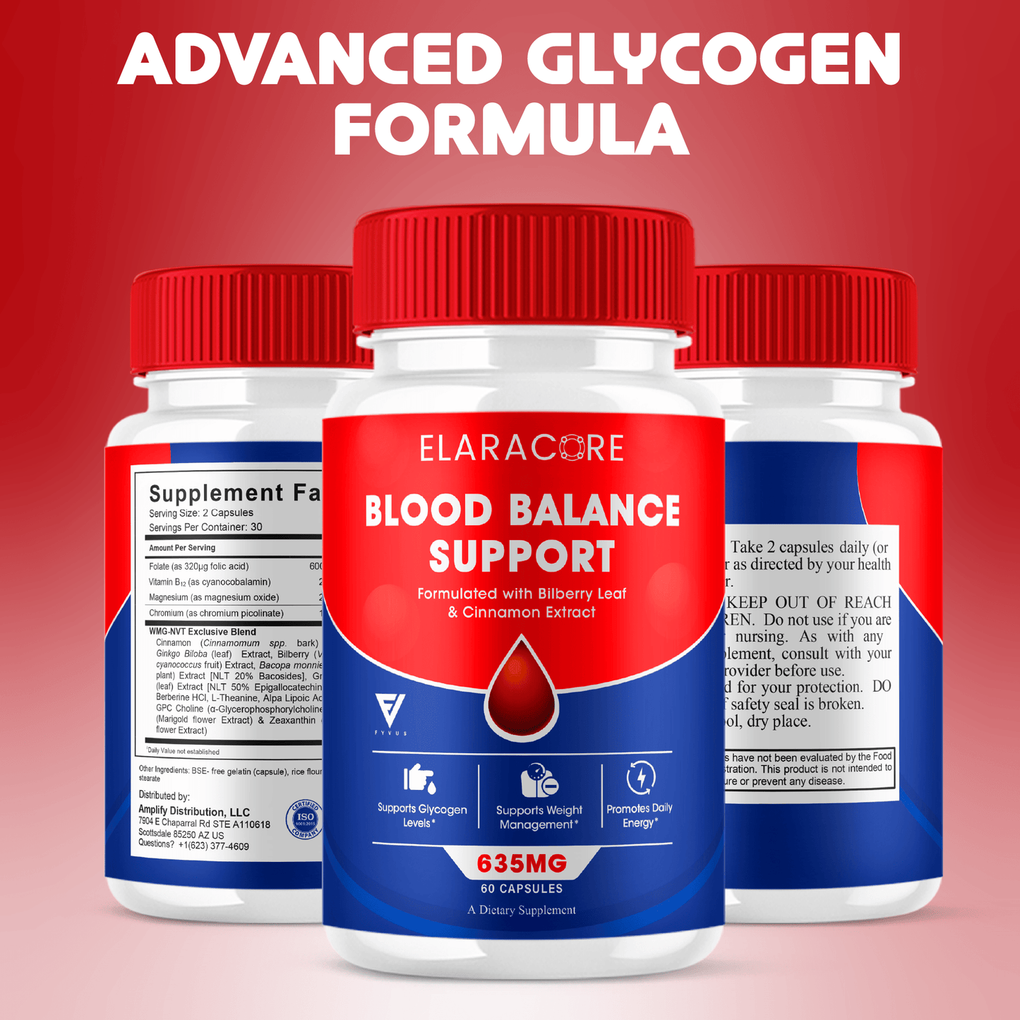 Elaracore Glycogen Support Capsules - Vitamin Place - Blood Sugar Capsules