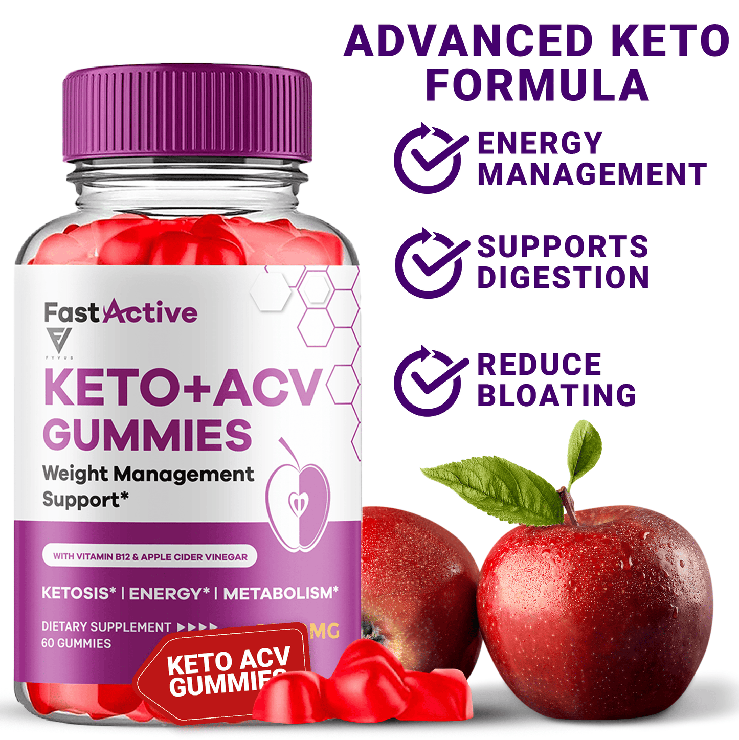 Fast Active Keto ACV Gummies - Vitamin Place - Apple Cider Vinegar Gummies