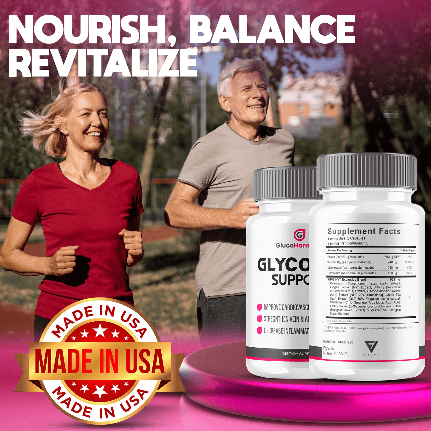 Gluco Harmony Glycogen Support Capsules - Vitamin Place - Blood Sugar Capsules