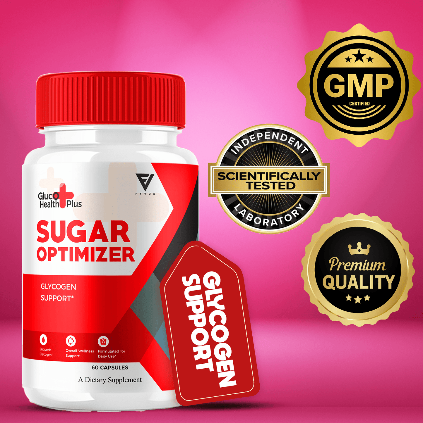 Gluco Health Plus Glycogen Capsules - Vitamin Place - Blood Sugar Capsules