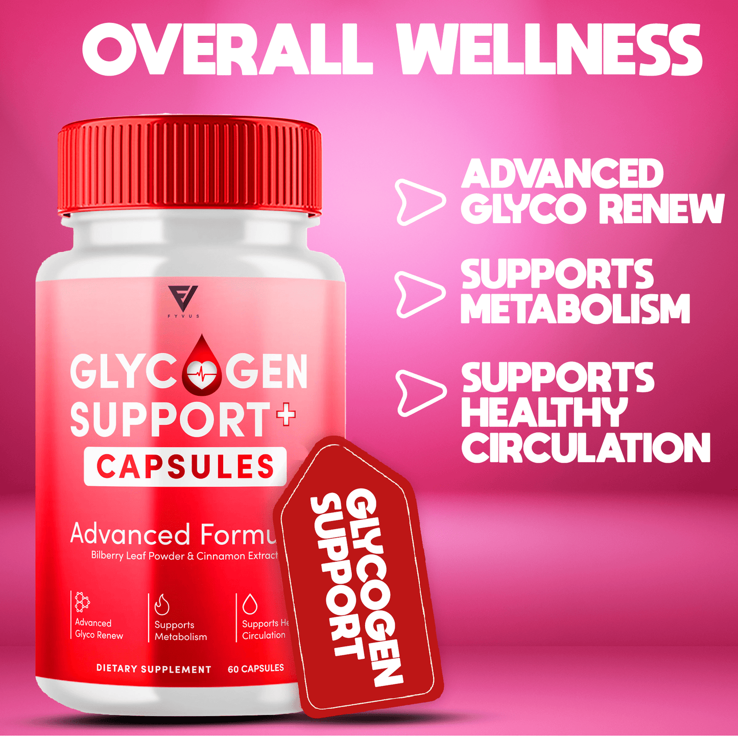 Glycogen Support Glycogen Capsules - Vitamin Place - Blood Sugar Capsules