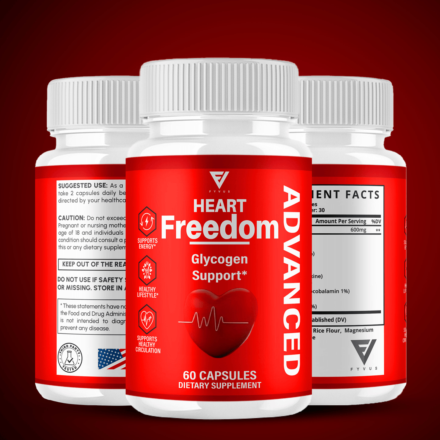 Heart Freedom Glycogen Support Capsules - Vitamin Place