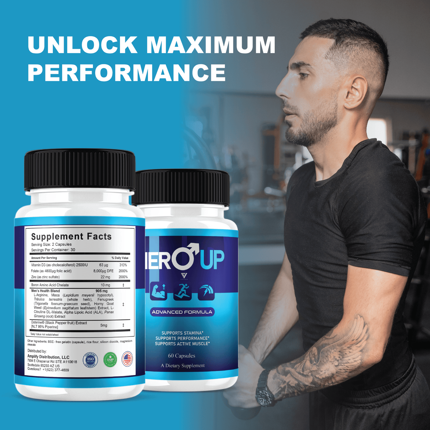 Hero Up Capsules - Vitamin Place - Sports Nutrition