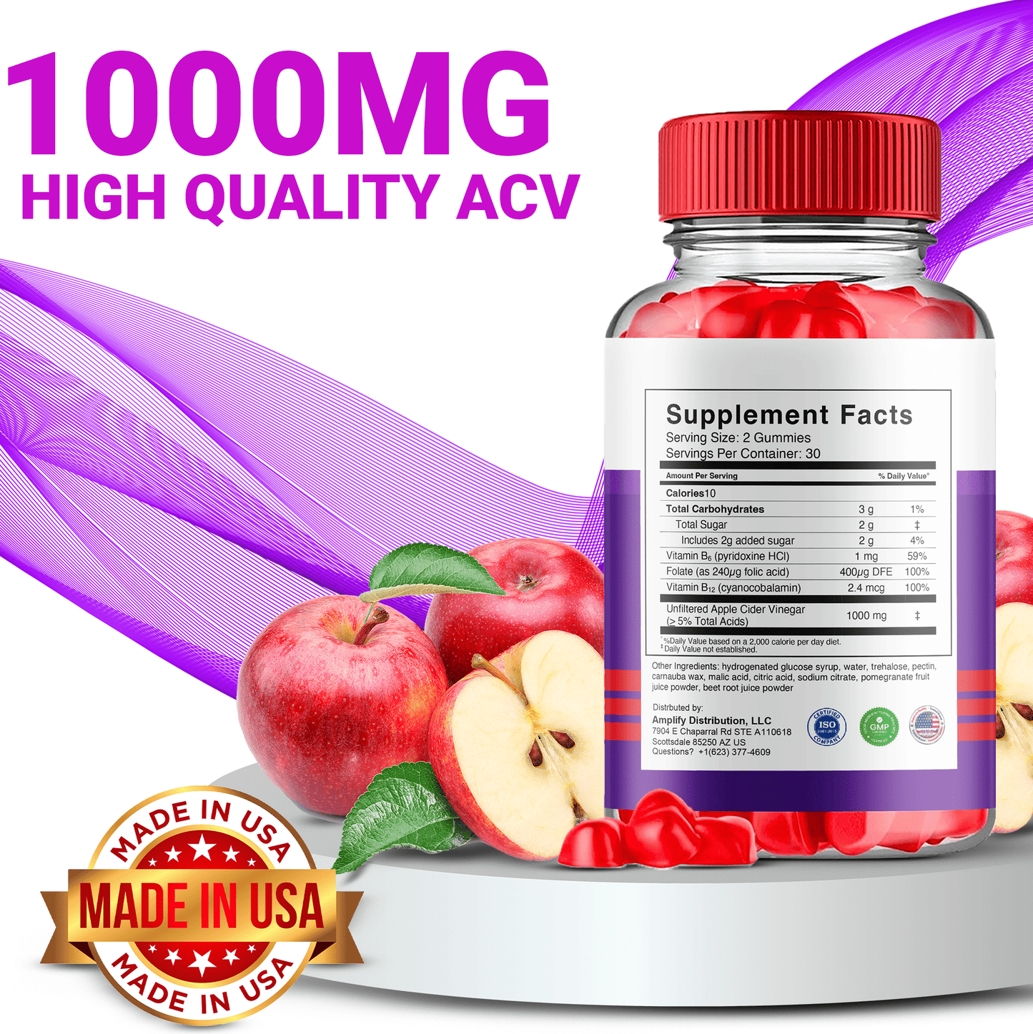 Keto Glow Keto ACV Gummies - Vitamin Place - Apple Cider Vinegar Gummies