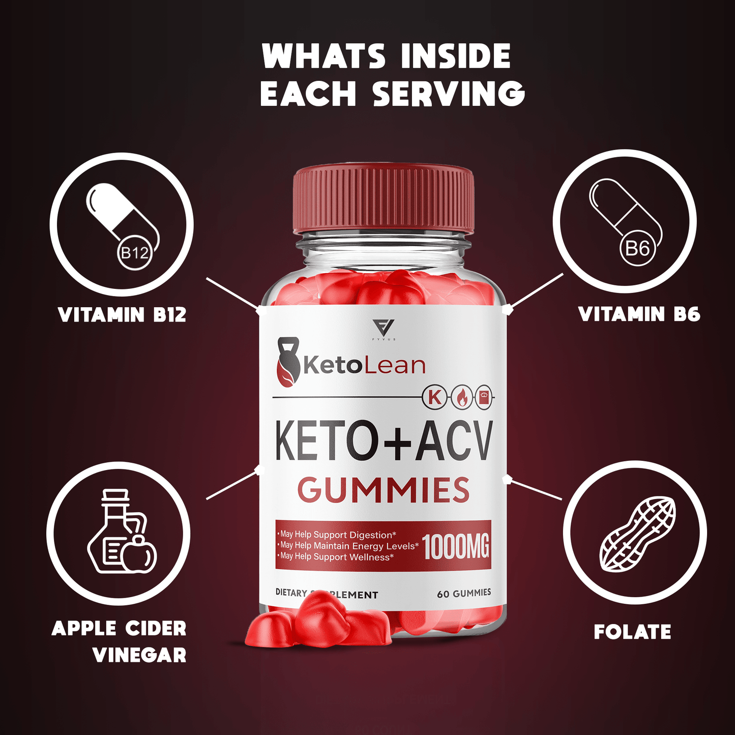 Keto Lean Keto ACV Gummies - Vitamin Place - Apple Cider Vinegar Gummies