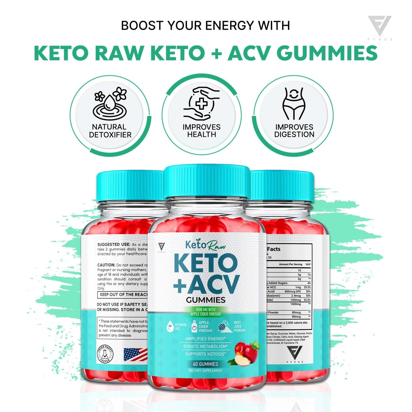 Keto Raw - Keto ACV Gummies - Vitamin Place - Apple Cider Vinegar Gummies