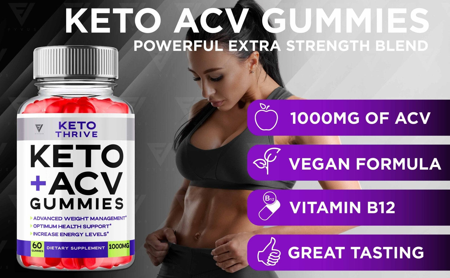 Keto Thrive - Keto ACV Gummies - Vitamin Place - Apple Cider Vinegar Gummies