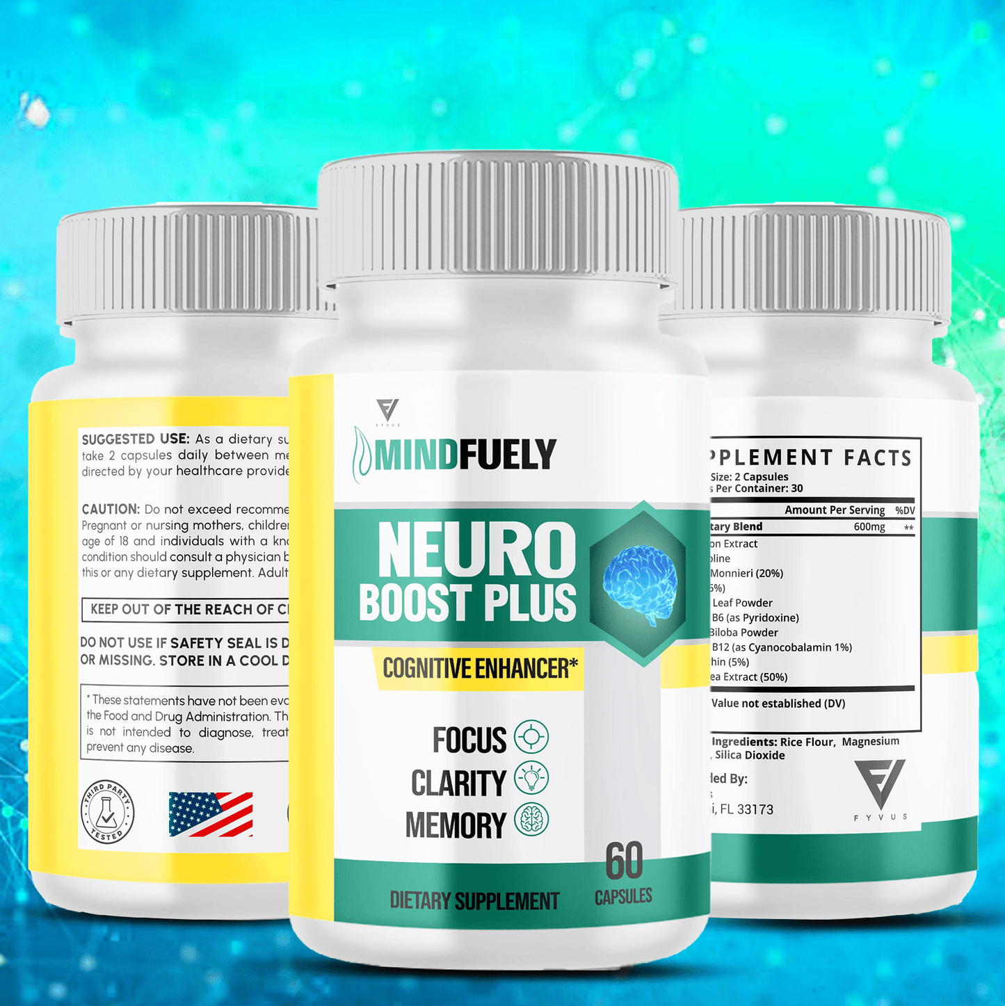 Mindfuely Nuero Boost Plus Nootropic Capsules - Vitamin Place - Nootropic