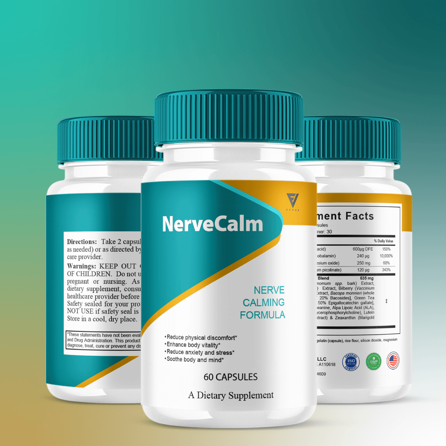 Nerve Calm Nerve Relief Capsules - Vitamin Place - Nootropic