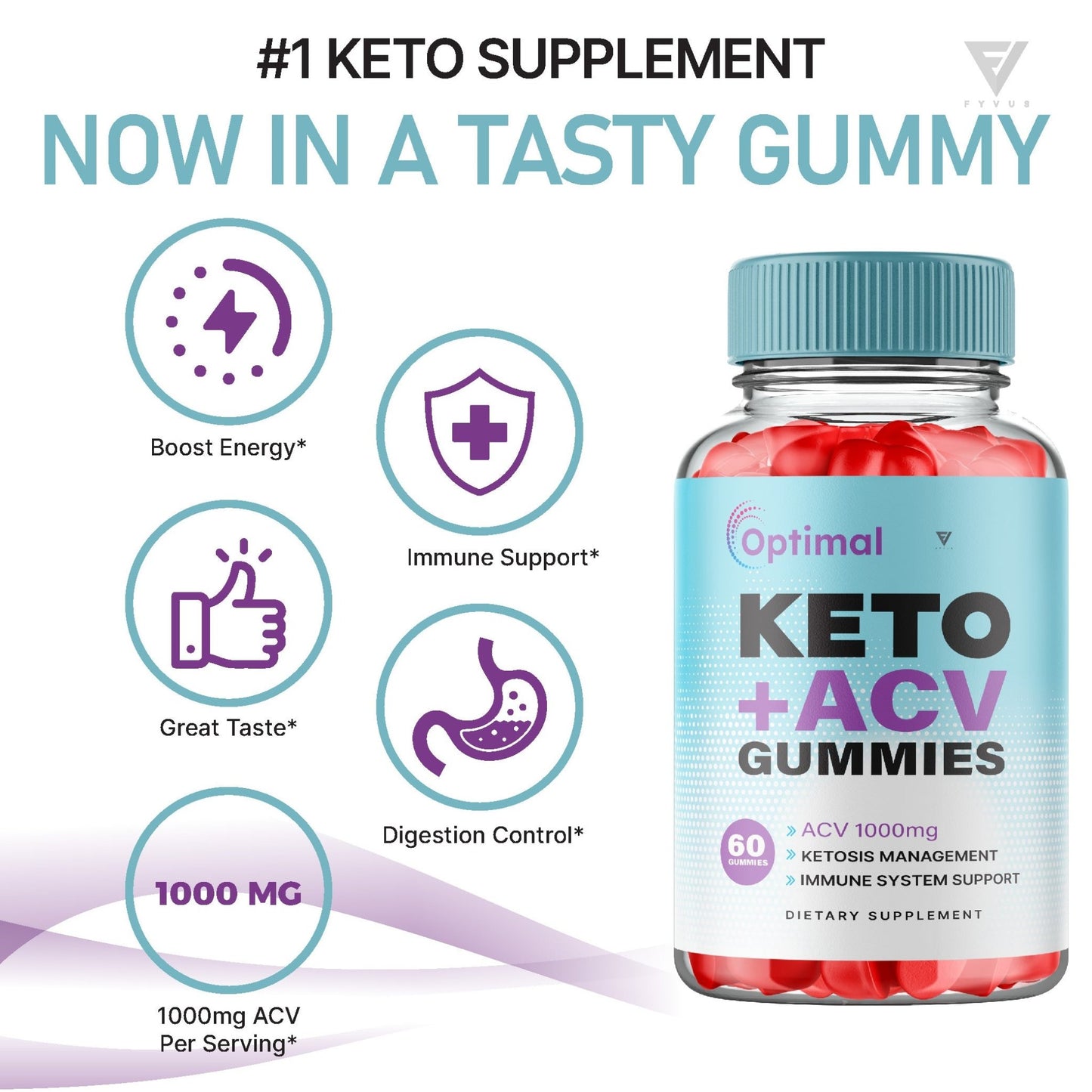 Optimal Keto + ACV Gummies - Vitamin Place - Apple Cider Vinegar Gummies