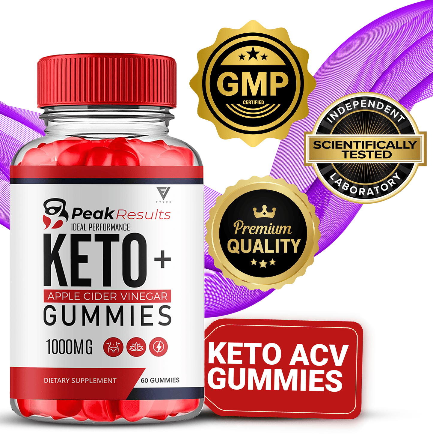 Peak Results Keto ACV Gummies - Vitamin Place - Apple Cider Vinegar Gummies