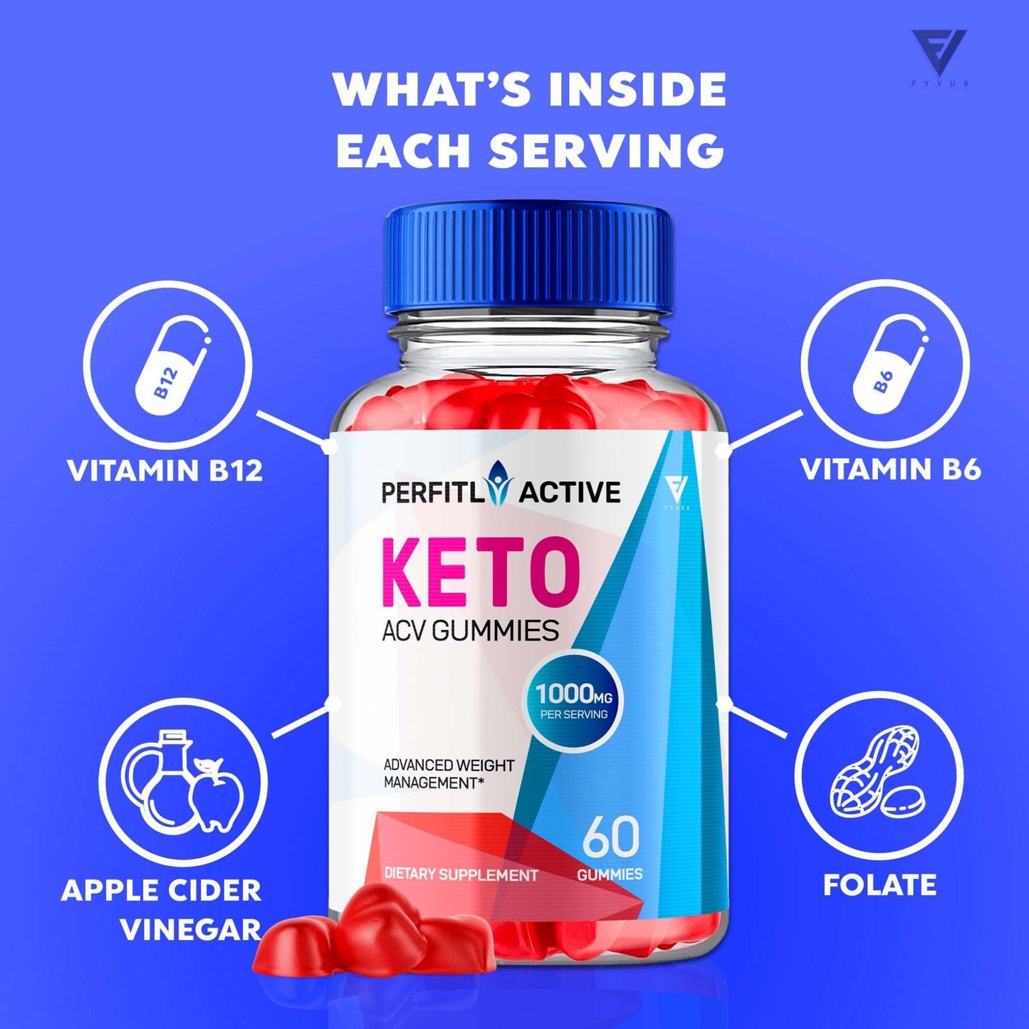 Perfitly Active - Keto ACV Gummies - Vitamin Place - Apple Cider Vinegar Gummies