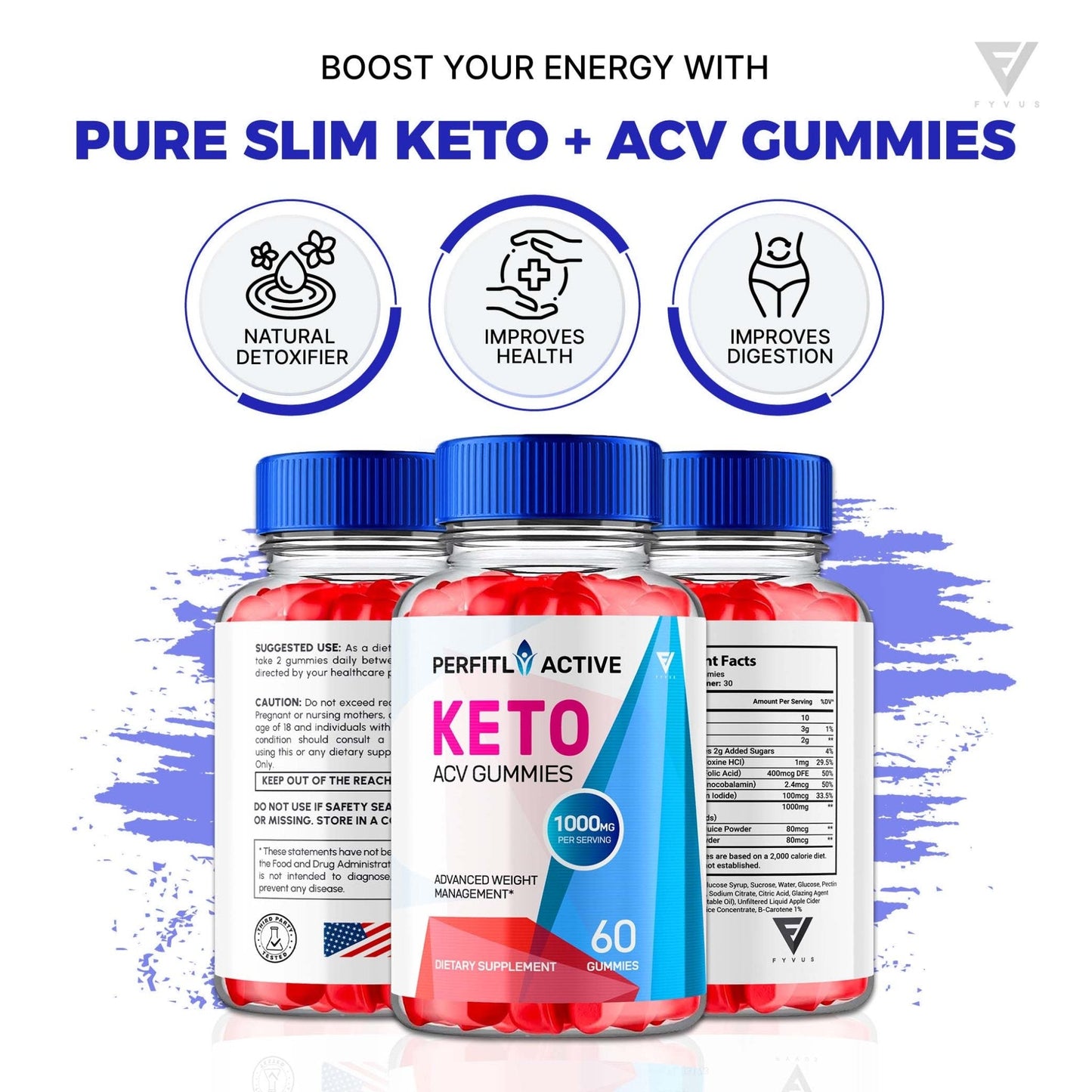 Perfitly Active - Keto ACV Gummies - Vitamin Place - Apple Cider Vinegar Gummies