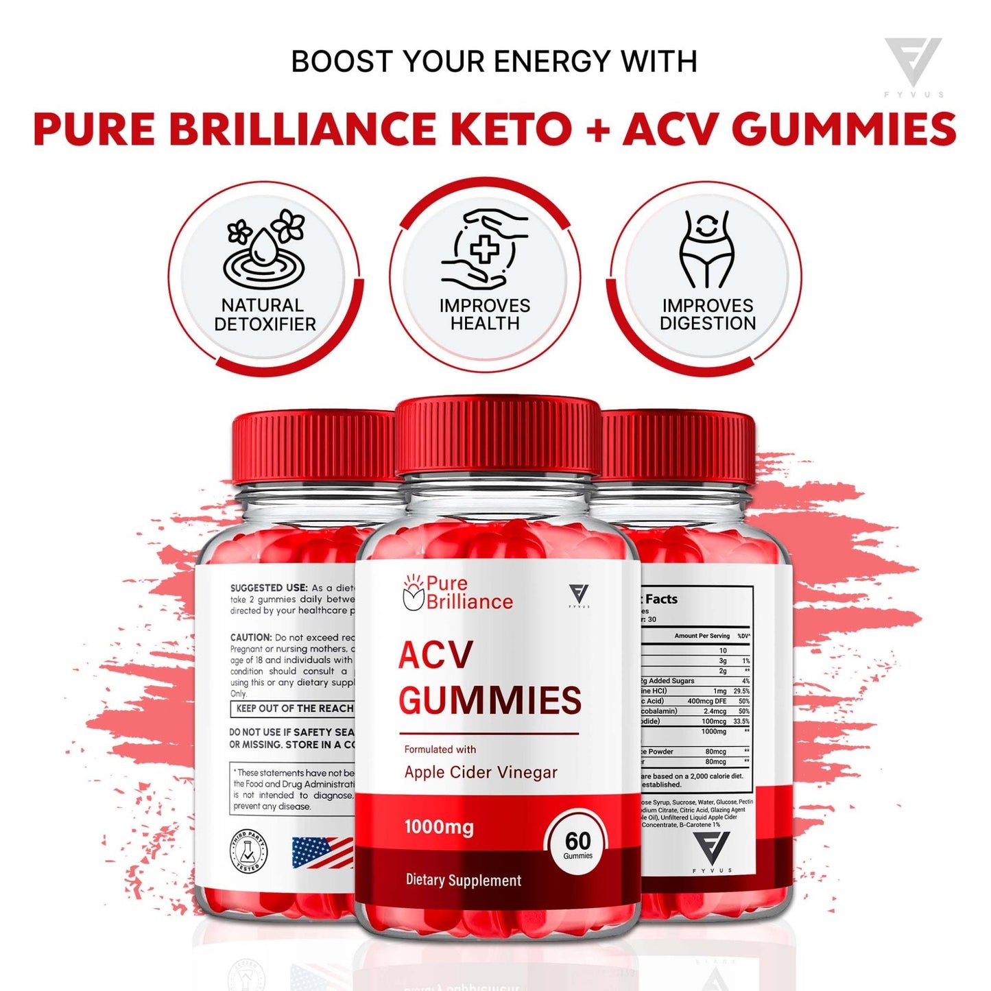 Pure Brilliance - Keto ACV Gummies - Vitamin Place - Apple Cider Vinegar Gummies