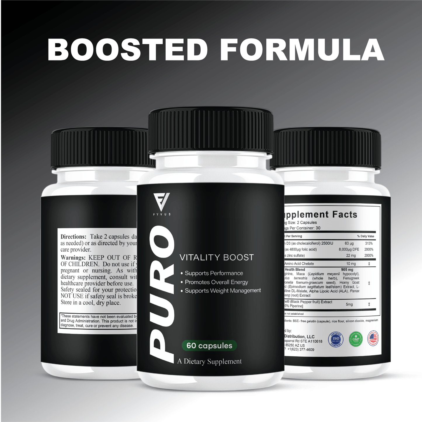 Puro Vitality Capsules - Vitamin Place - Sports Nutrition