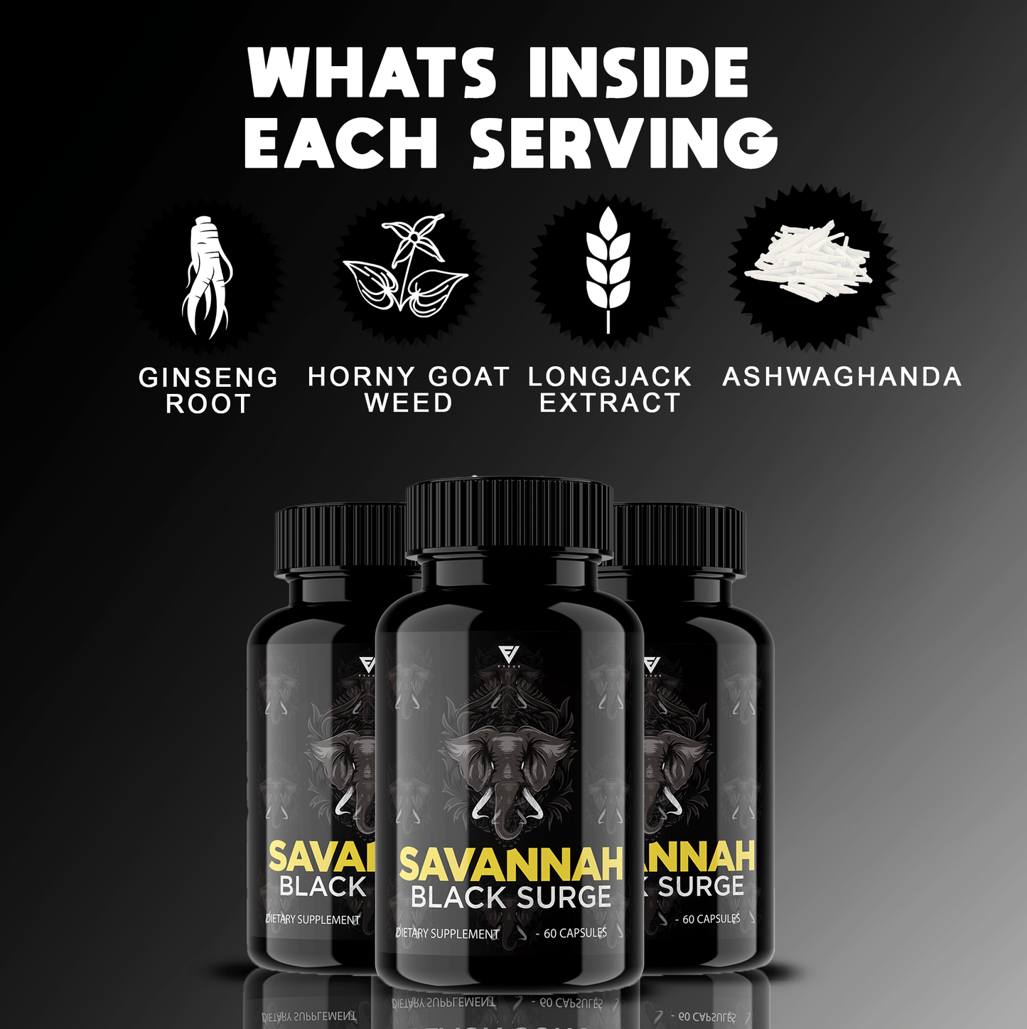 Savannah Black Surge Capsules - Vitamin Place - Sports Nutrition