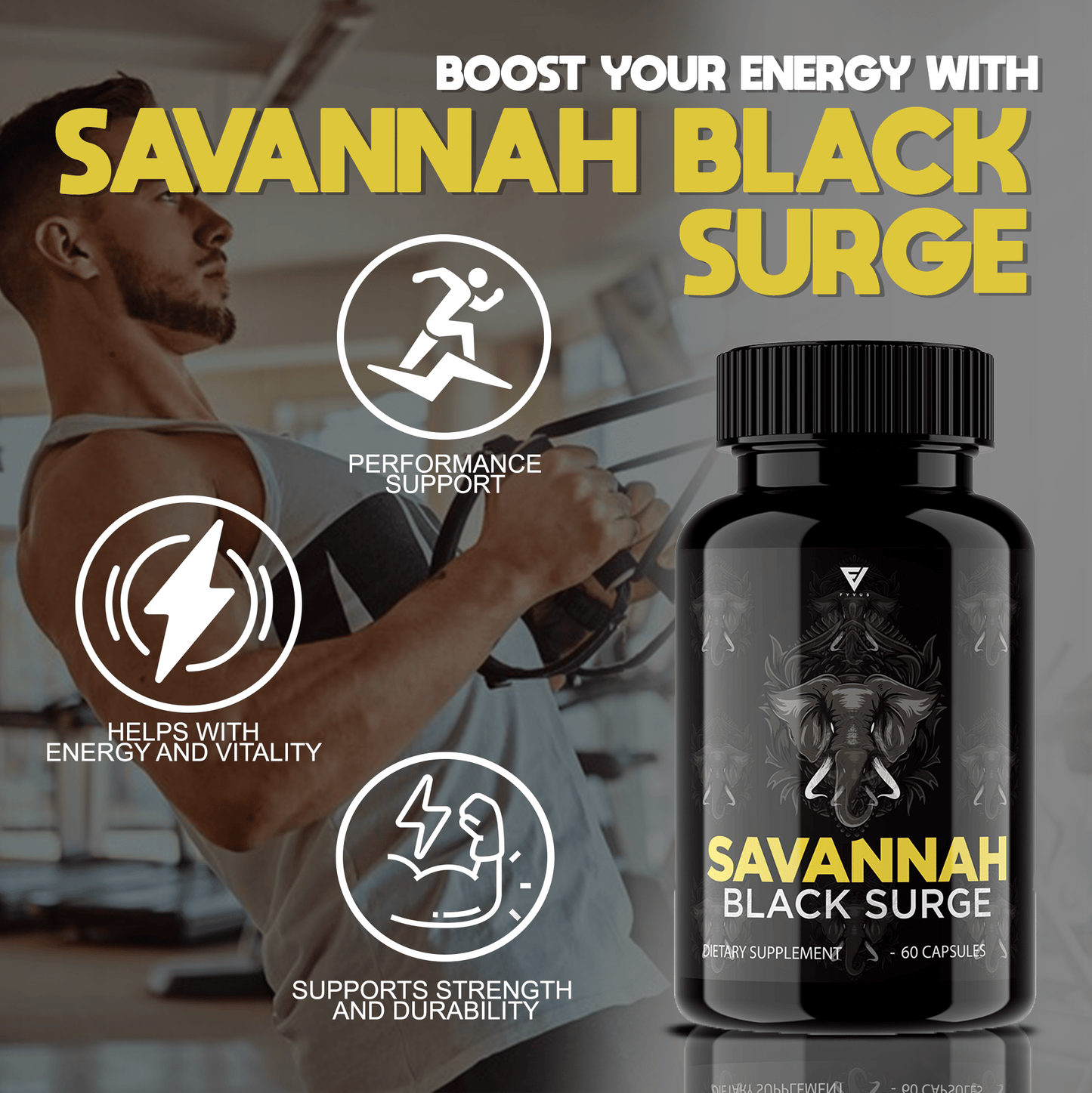 Savannah Black Surge Capsules - Vitamin Place - Sports Nutrition