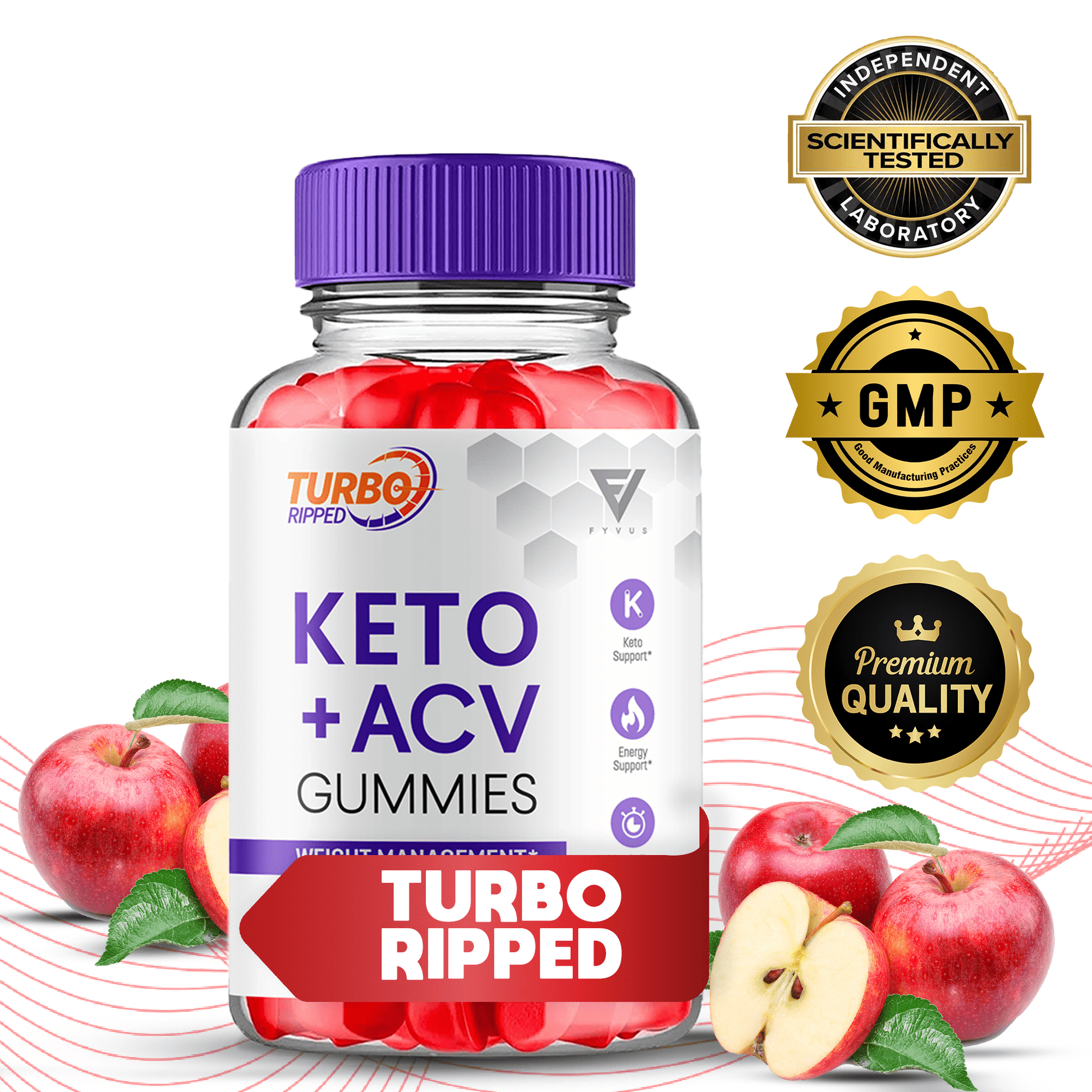 Turbo Ripped Keto ACV Gummies - Vitamin Place - Apple Cider Vinegar Gummies