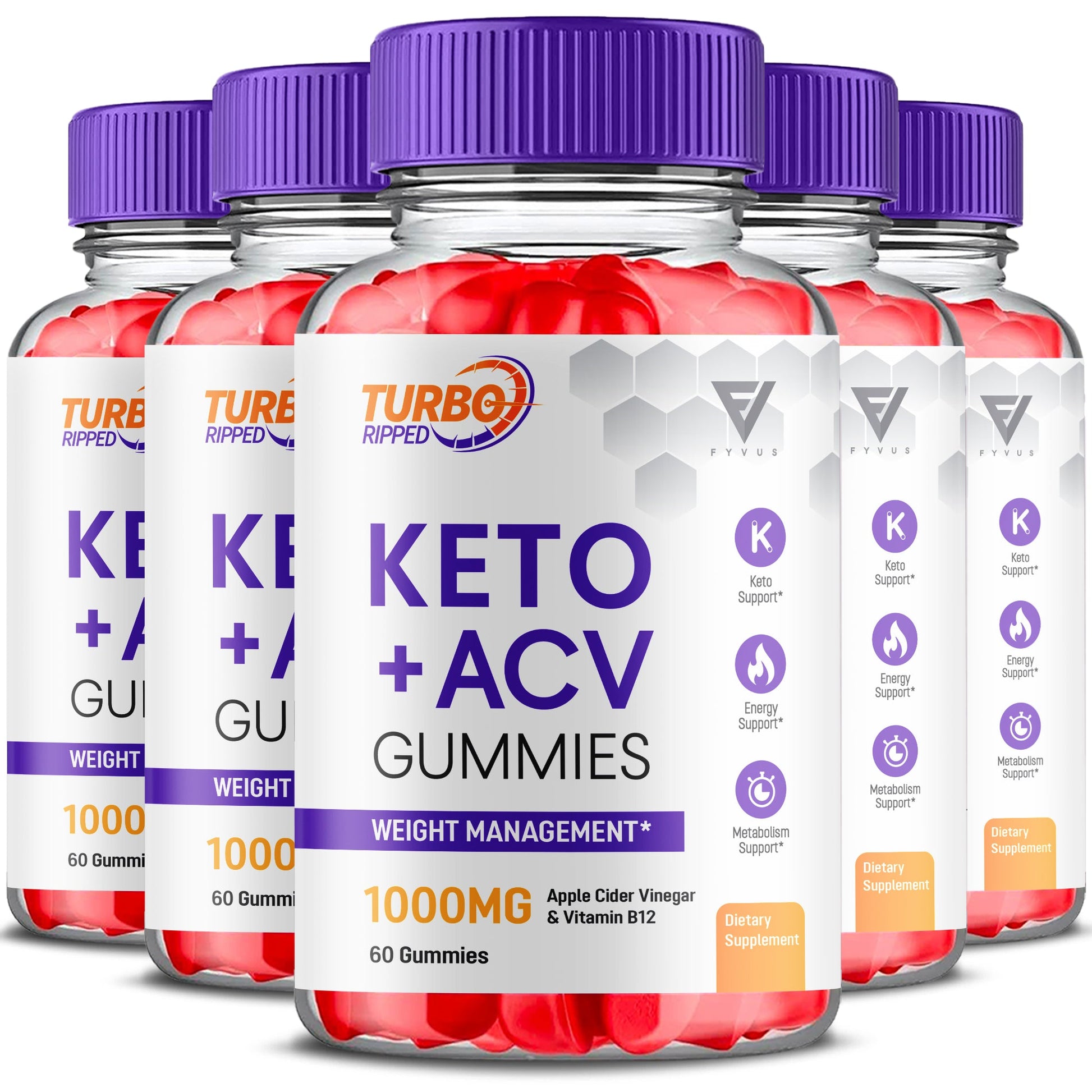 Turbo Ripped Keto ACV Gummies - Vitamin Place - Apple Cider Vinegar Gummies