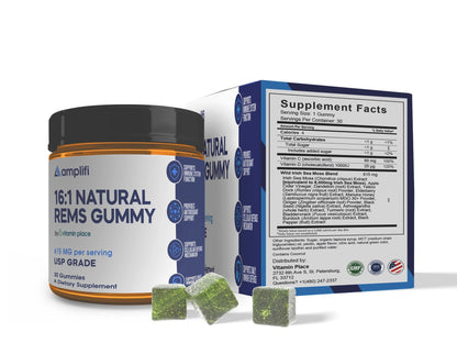 Amplifi 16:1 Natural REMS Sea Moss Gummies - Vitamin Place - Men's Health