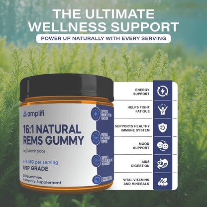 Amplifi 16:1 Natural REMS Sea Moss Gummies - Vitamin Place - Men's Health