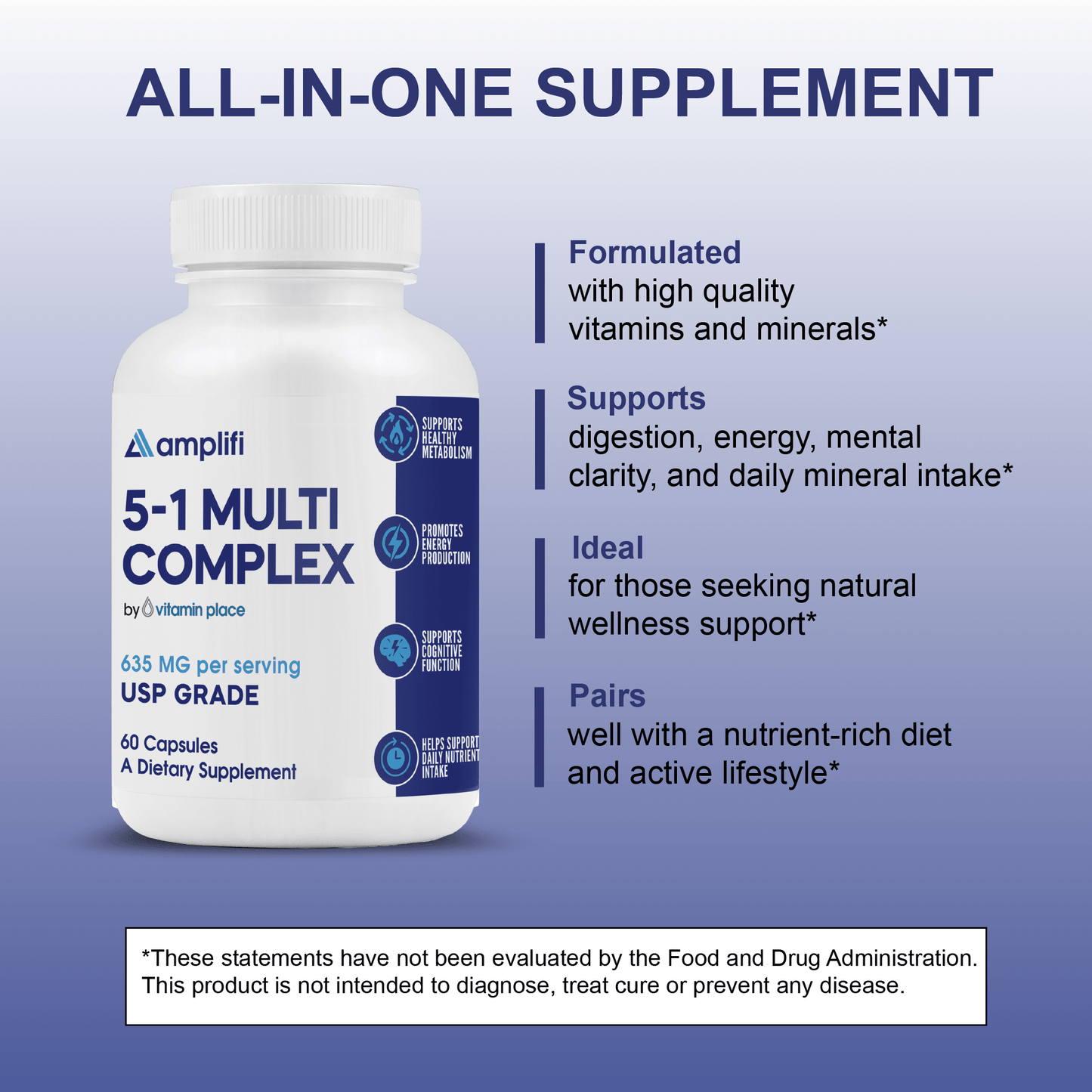Amplifi 5:1 Multi Complex - Vitamin Place - Metabolism & Wellness