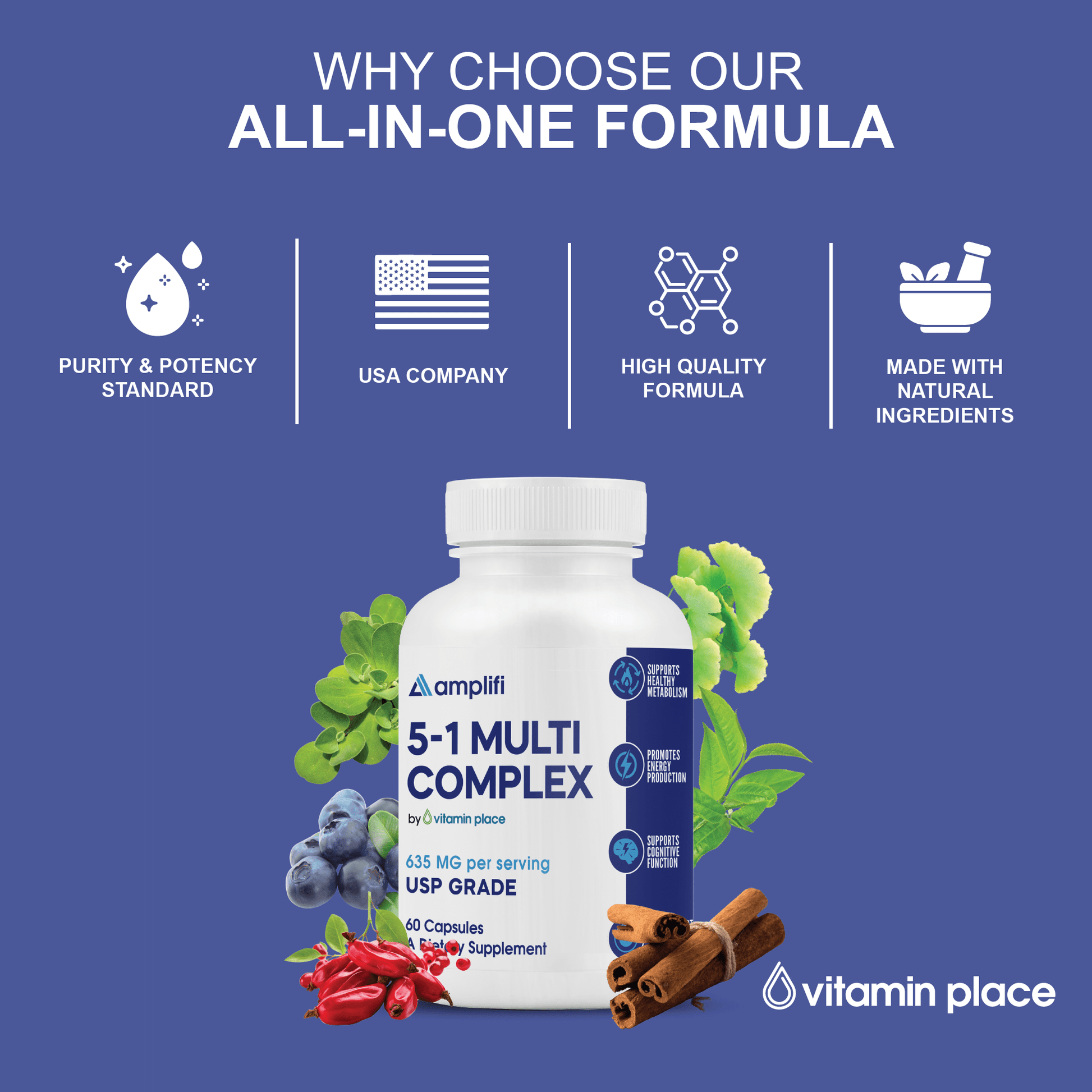 Amplifi 5:1 Multi Complex - Vitamin Place - Metabolism & Wellness