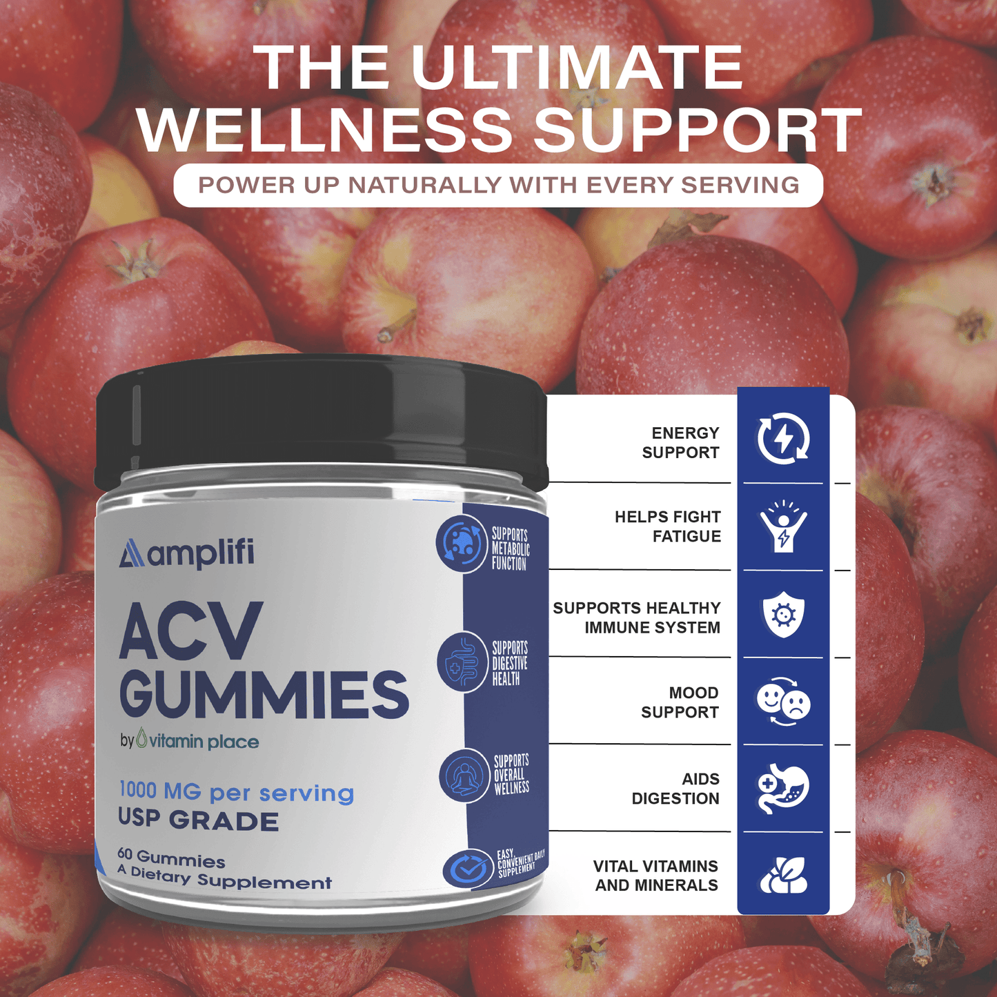 Amplifi ACV Gummies - Vitamin Place - Metabolism & Wellness