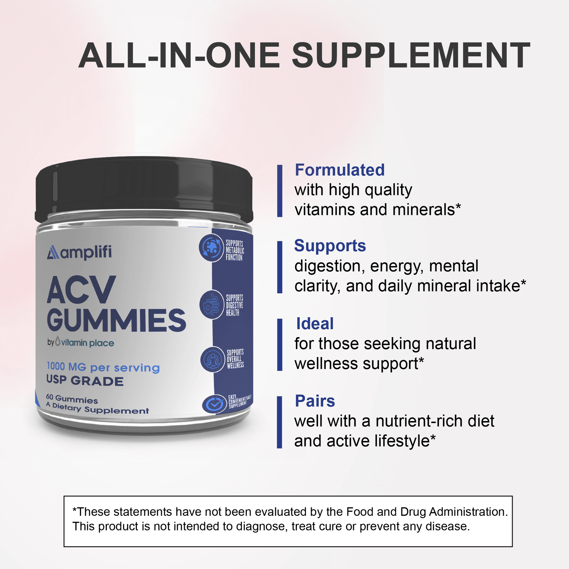 Amplifi ACV Gummies - Vitamin Place - Metabolism & Wellness