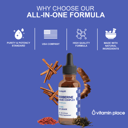 Amplifi Berberine Liquid Complex - Vitamin Place - Energy & Circulation