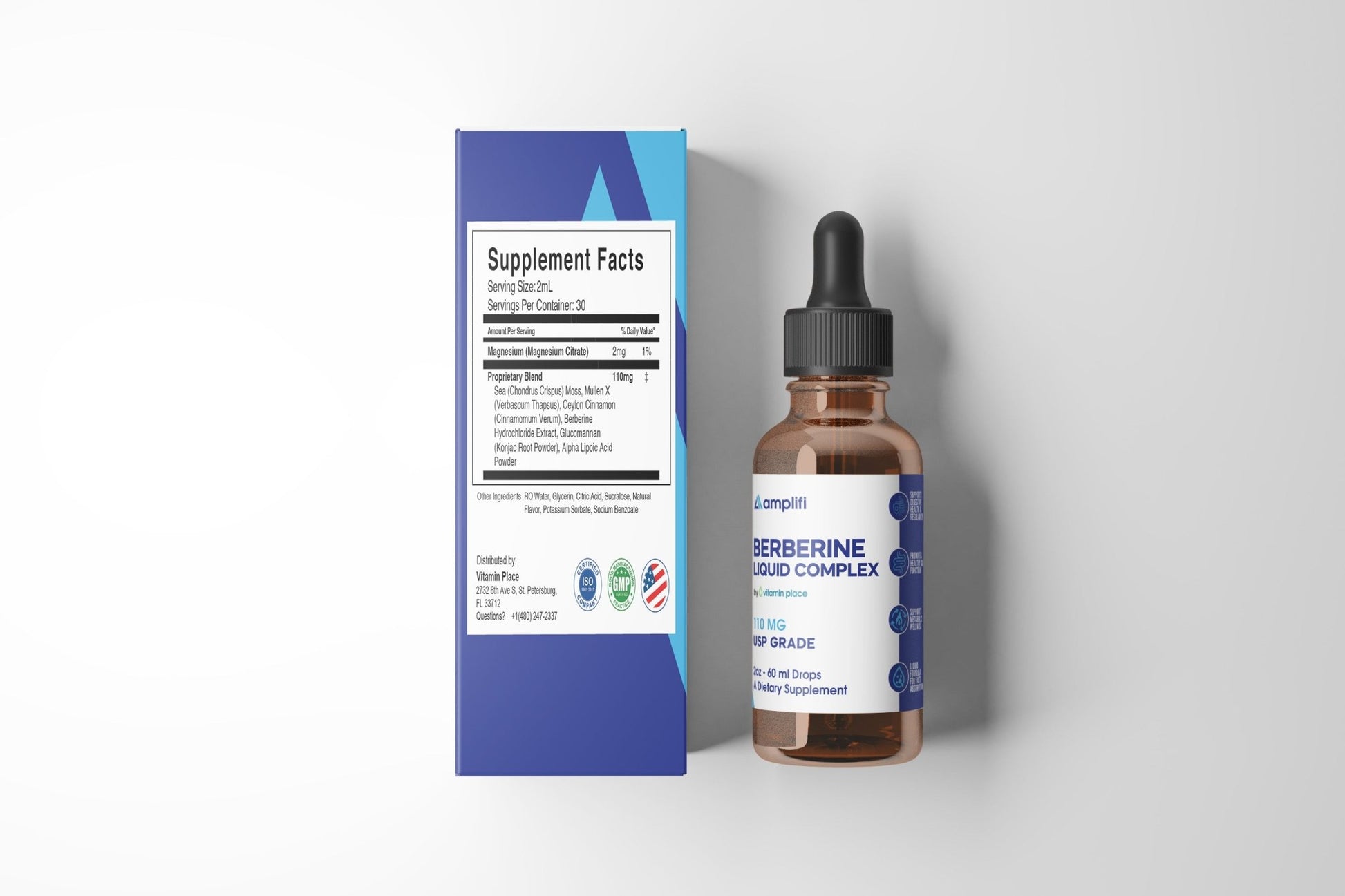 Amplifi Berberine Liquid Complex - Vitamin Place - Energy & Circulation