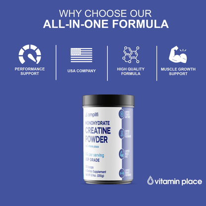 Amplifi Creatine Monohydrate Powder - Vitamin Place - Metabolism & Wellness