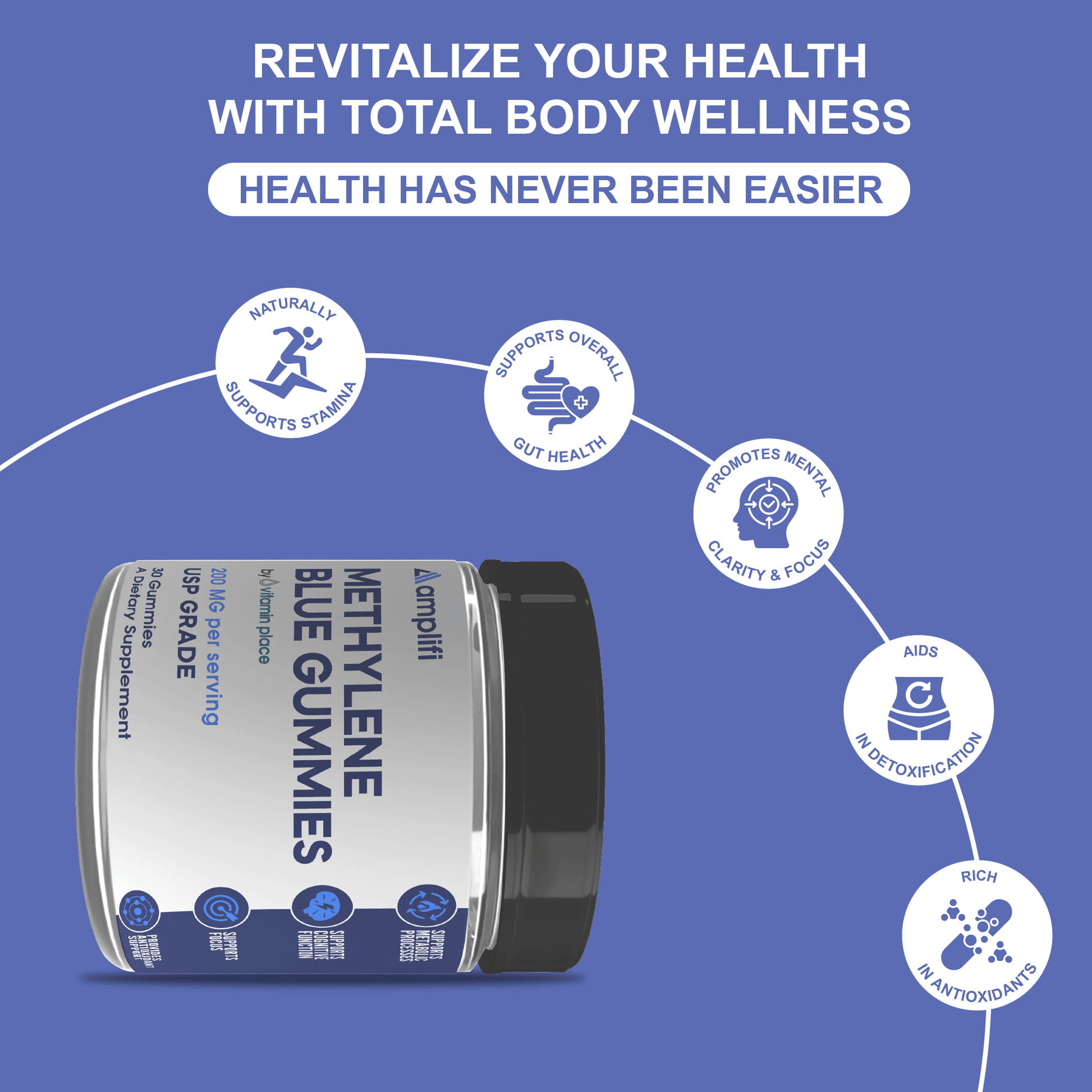 Amplifi Methylene Blue Gummies - Vitamin Place - Men's Health
