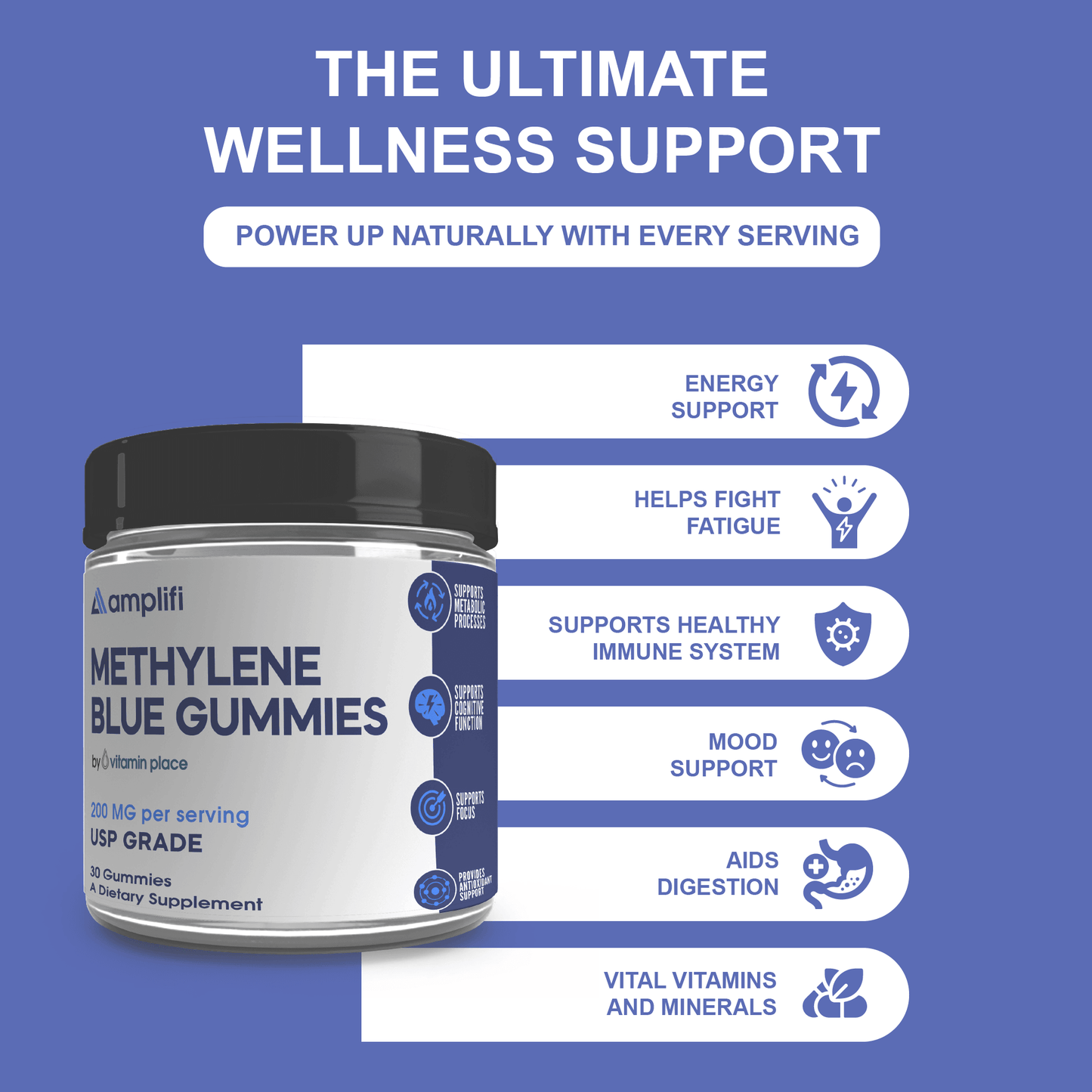 Amplifi Methylene Blue Gummies - Vitamin Place - Men's Health