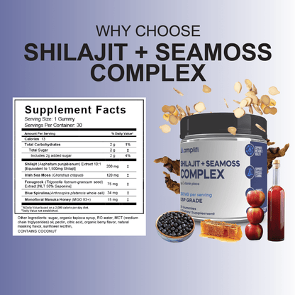 Amplifi Shilajit + Sea Moss Complex - Vitamin Place - Men's Health