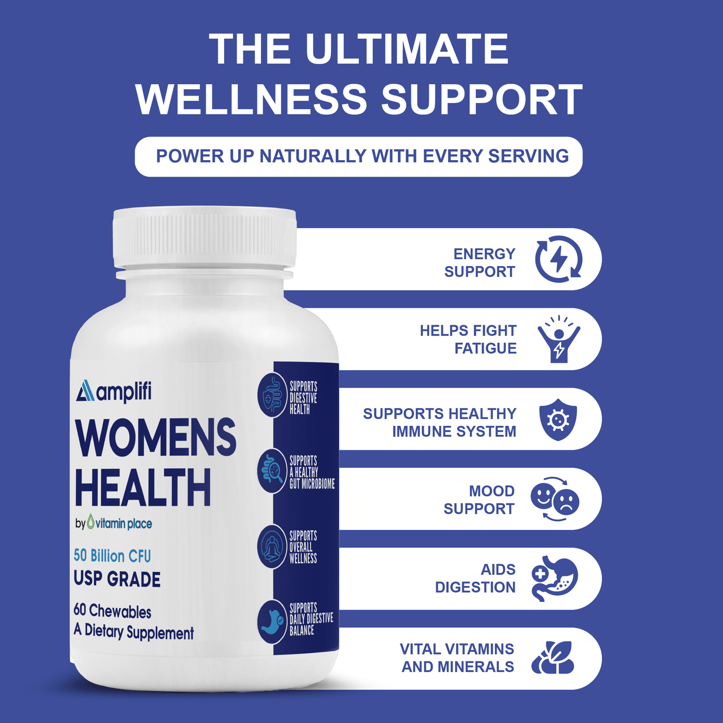 Amplifi Women’s Health Probiotic Chewables - Vitamin Place - Metabolism & Wellness