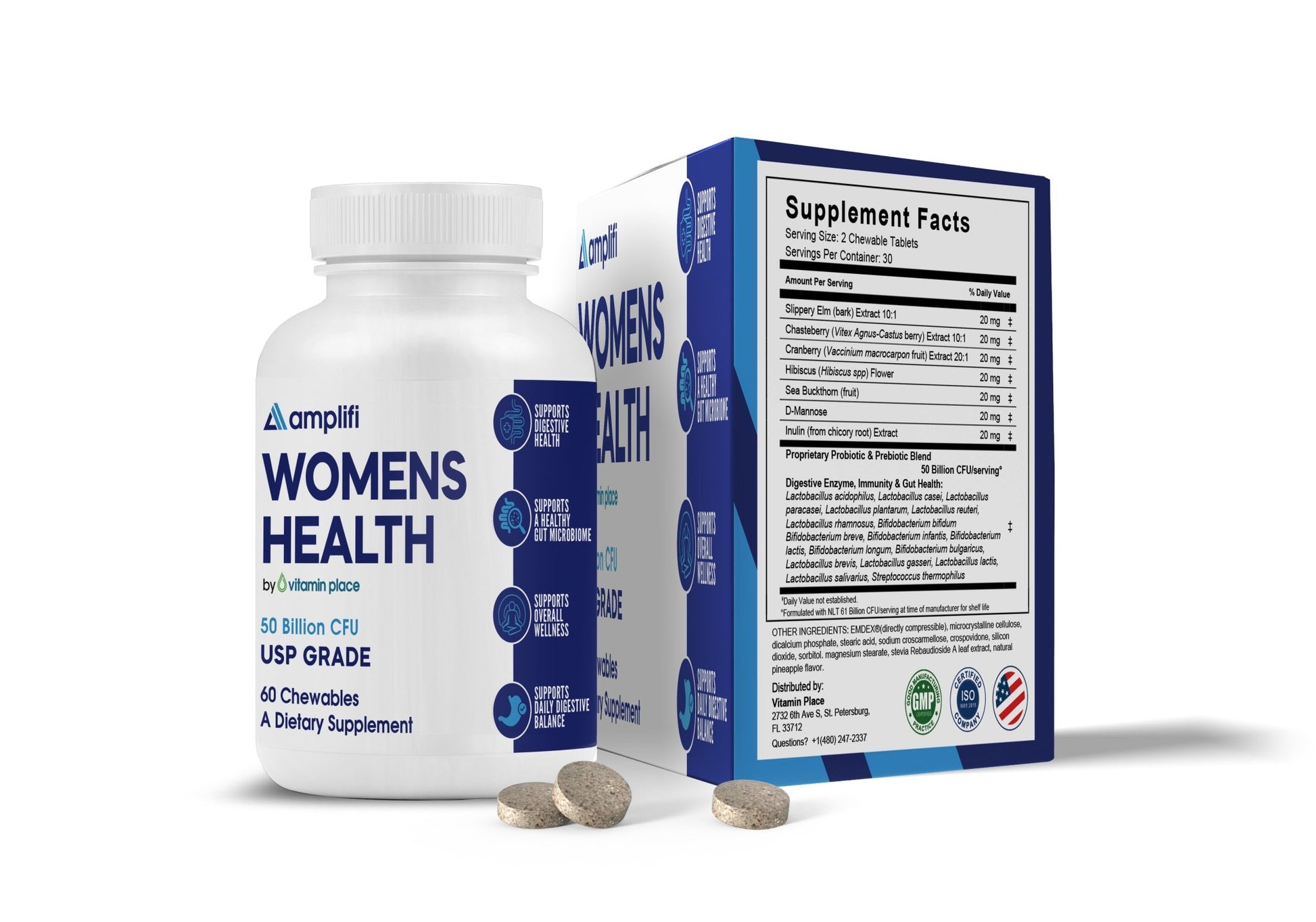 Amplifi Women’s Health Probiotic Chewables - Vitamin Place - Metabolism & Wellness
