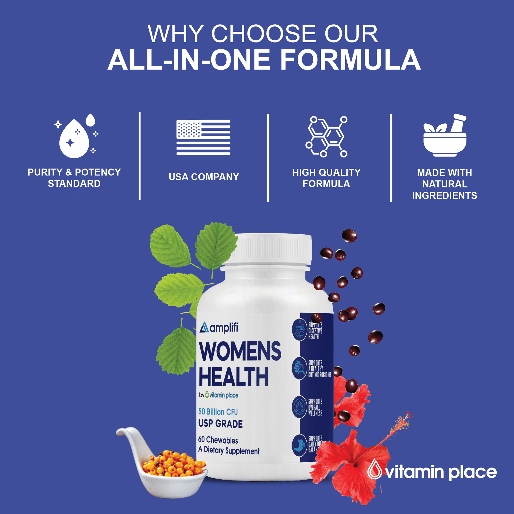 Amplifi Women’s Health Probiotic Chewables - Vitamin Place - Metabolism & Wellness