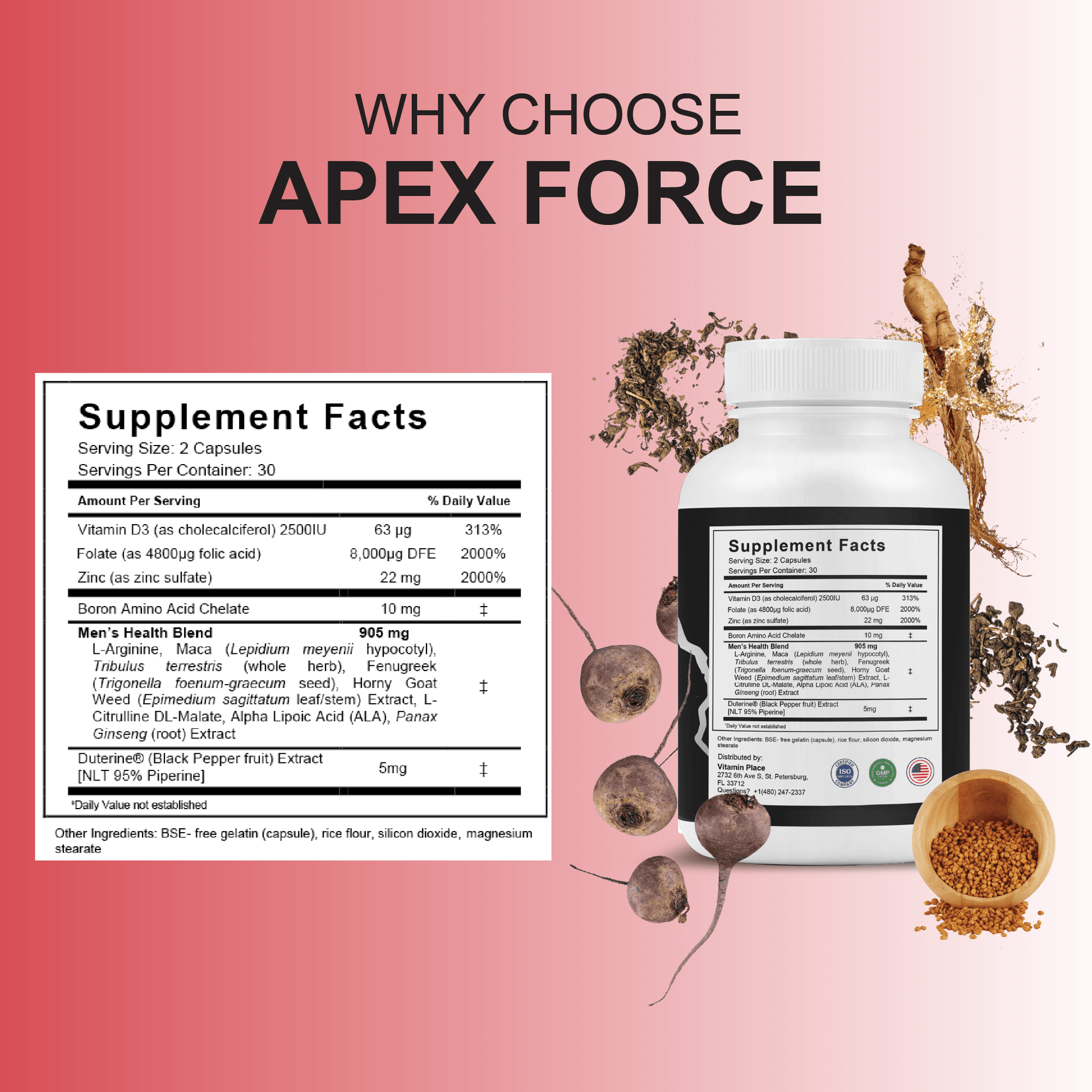 Apex Force Capsules - Vitamin Place - Men's Health