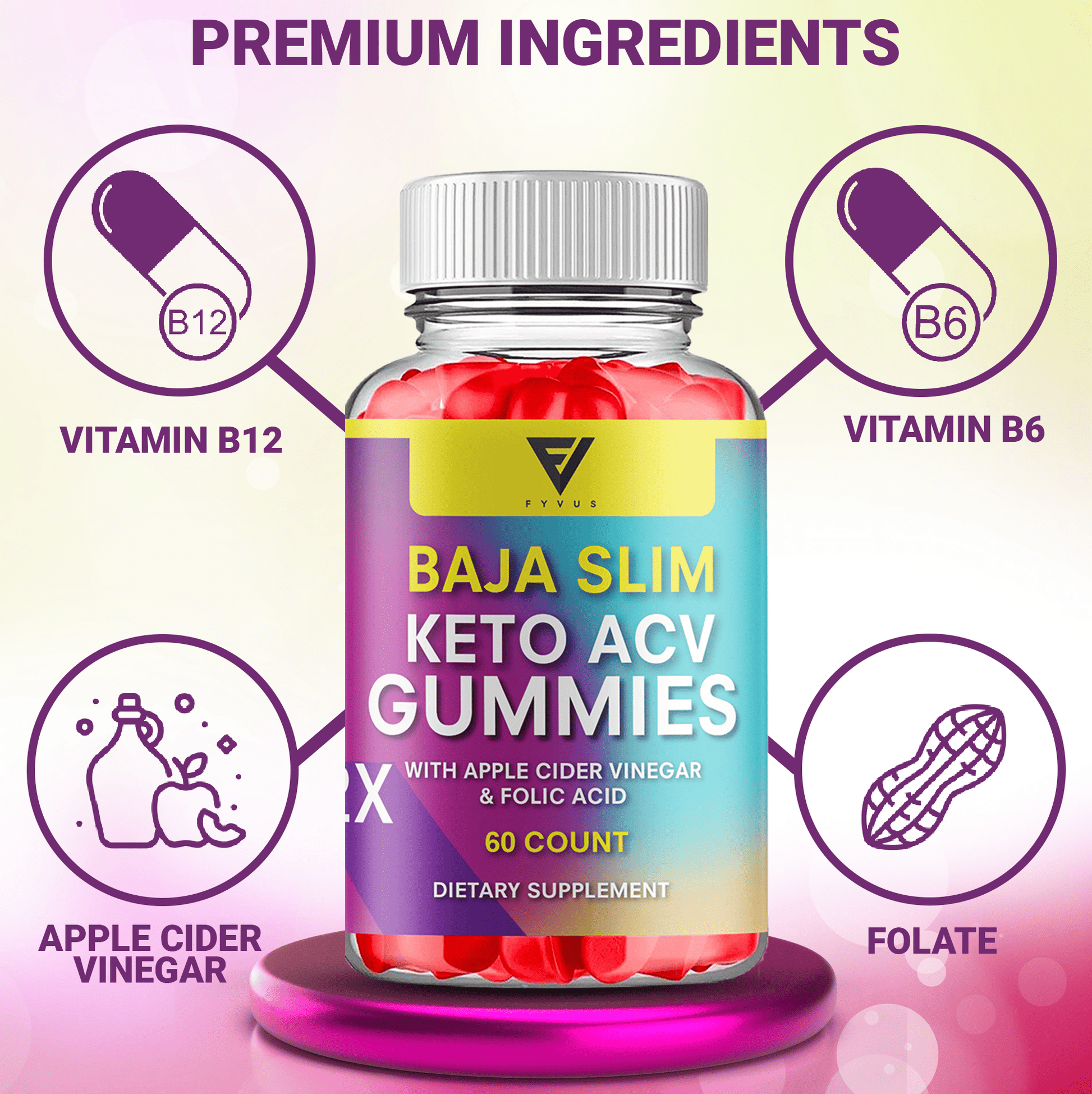 Baja Slim Keto ACV Gummies - Vitamin Place - Apple Cider Vinegar Gummies