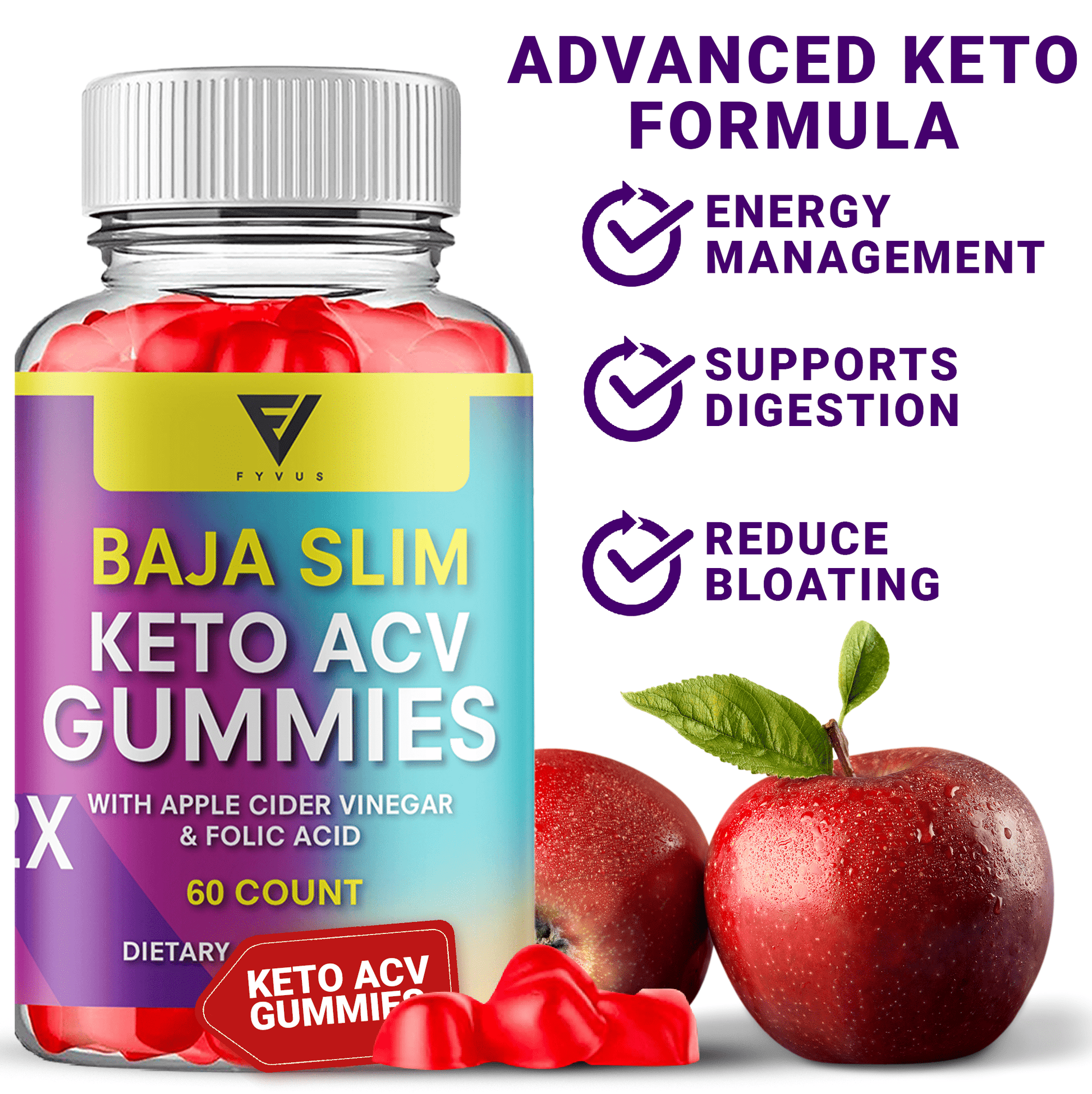Baja Slim Keto ACV Gummies - Vitamin Place - Apple Cider Vinegar Gummies
