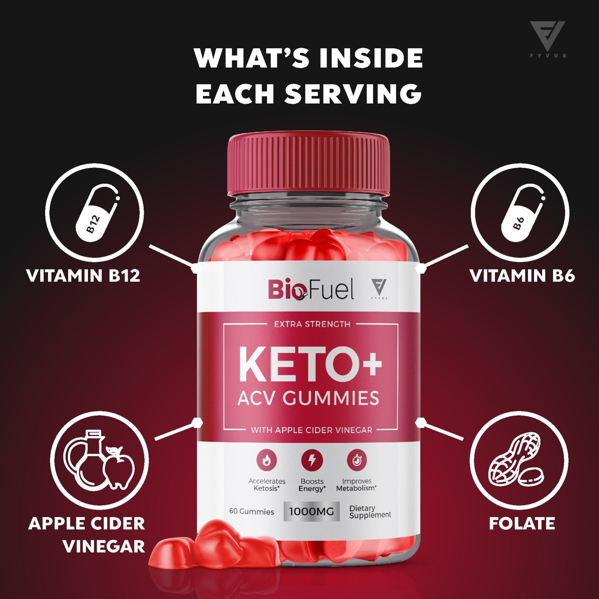 BioFuel - Keto ACV Gummies - Vitamin Place - Apple Cider Vinegar Gummies
