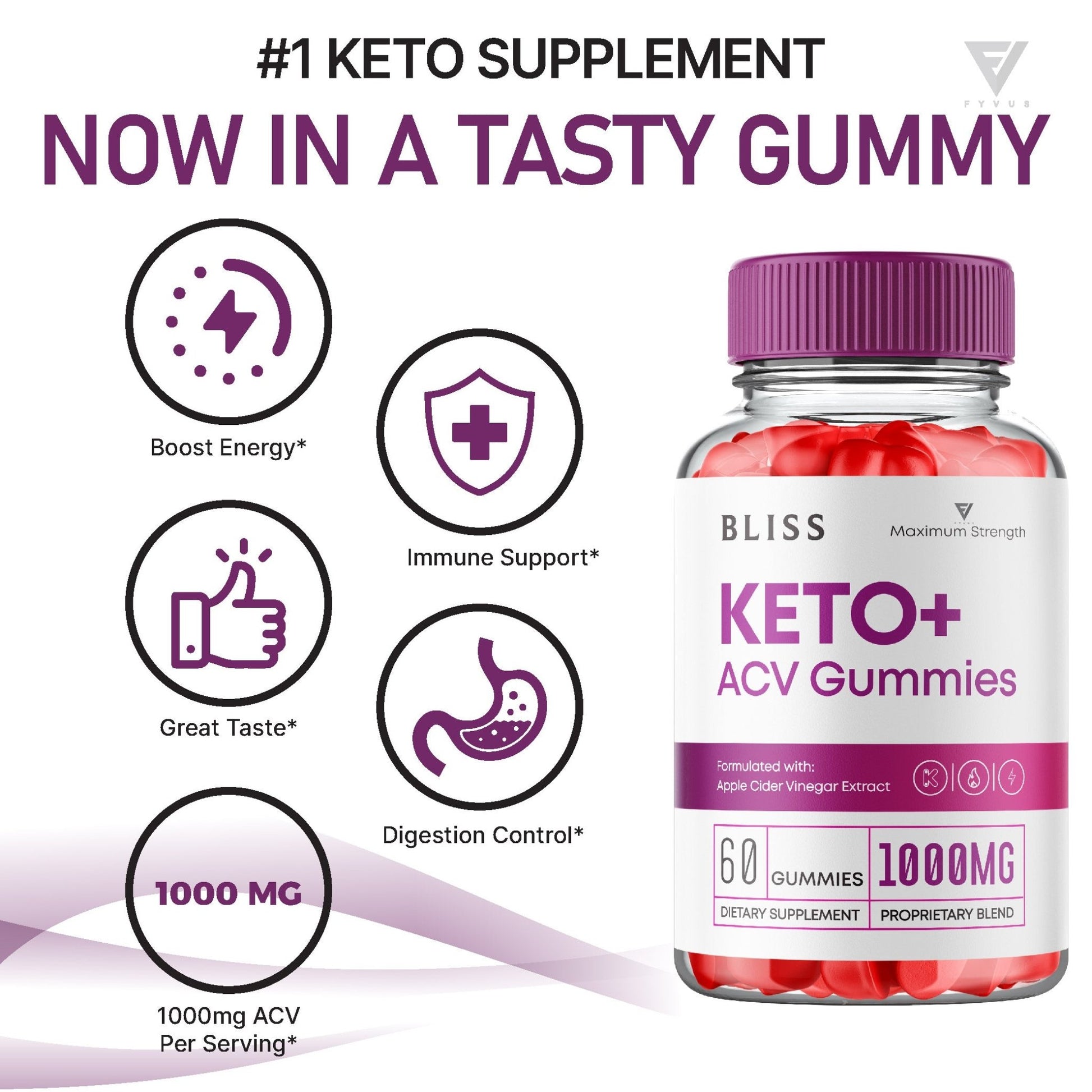 Bliss Keto ACV Gummies - Vitamin Place - Apple Cider Vinegar Gummies