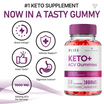 Bliss Keto ACV Gummies - Vitamin Place - Apple Cider Vinegar Gummies